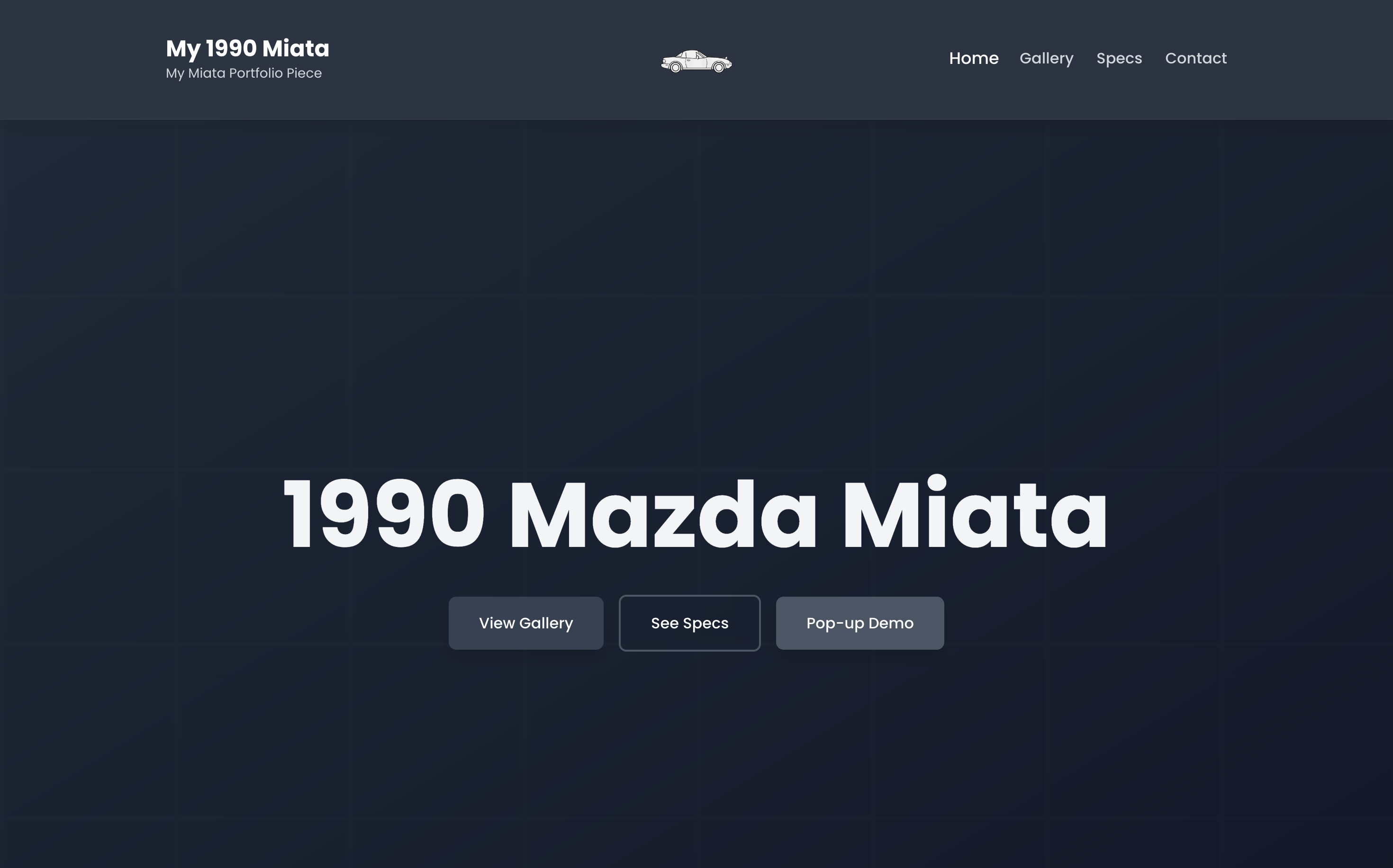 Miata Portfolio Screenshot